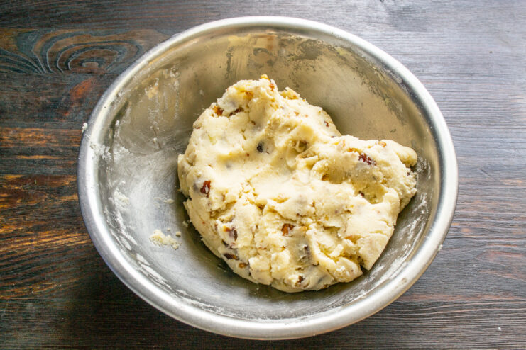 Masa lista para formar Bola de masa compacta para galletas lista para ser dividida
