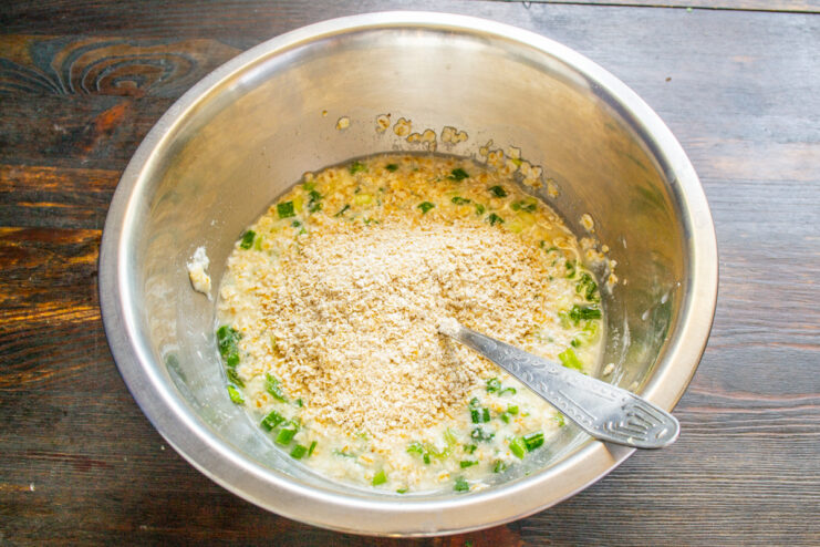 Mezcla seca de avena Avena molida y polvo para hornear incorporados a la masa